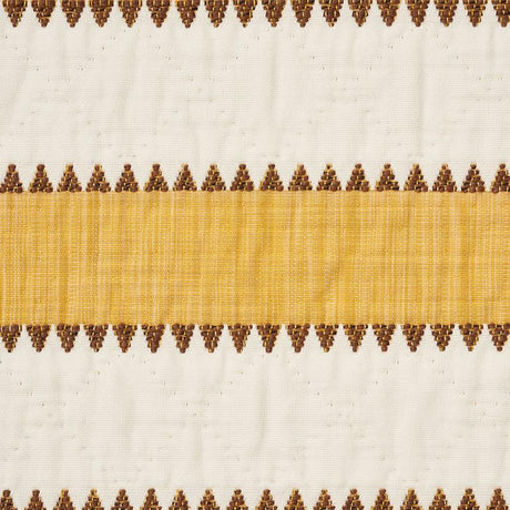 Schumacher Isolde Stripe Matelass Yellow Fabric