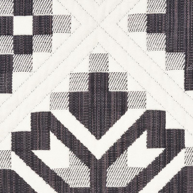 Schumacher Tristan Patchwork Charcoal Fabric