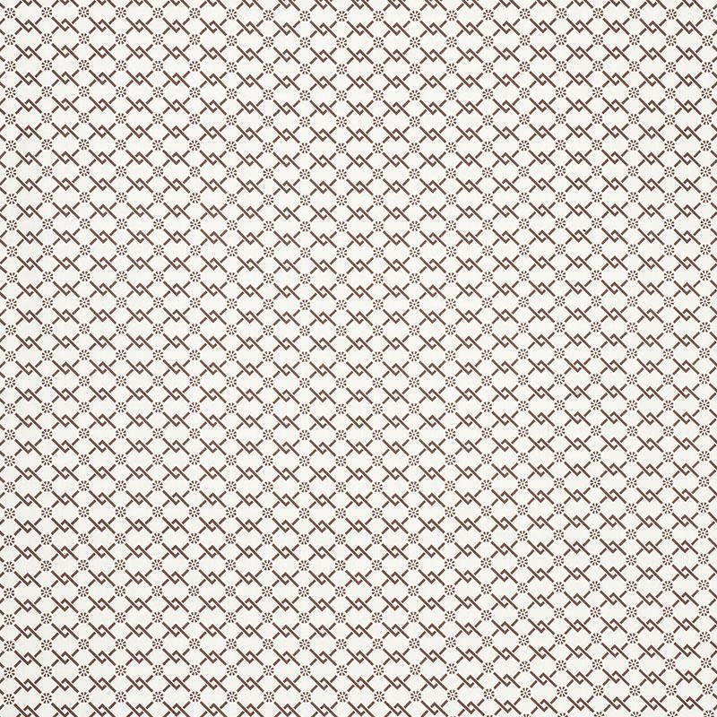 Schumacher Fretwork Flower Chestnut Fabric