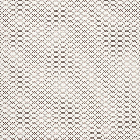 Schumacher Fretwork Flower Chestnut Fabric