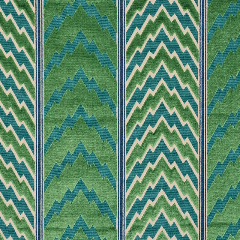 Schumacher Florentine Velvet Emerald Fabric