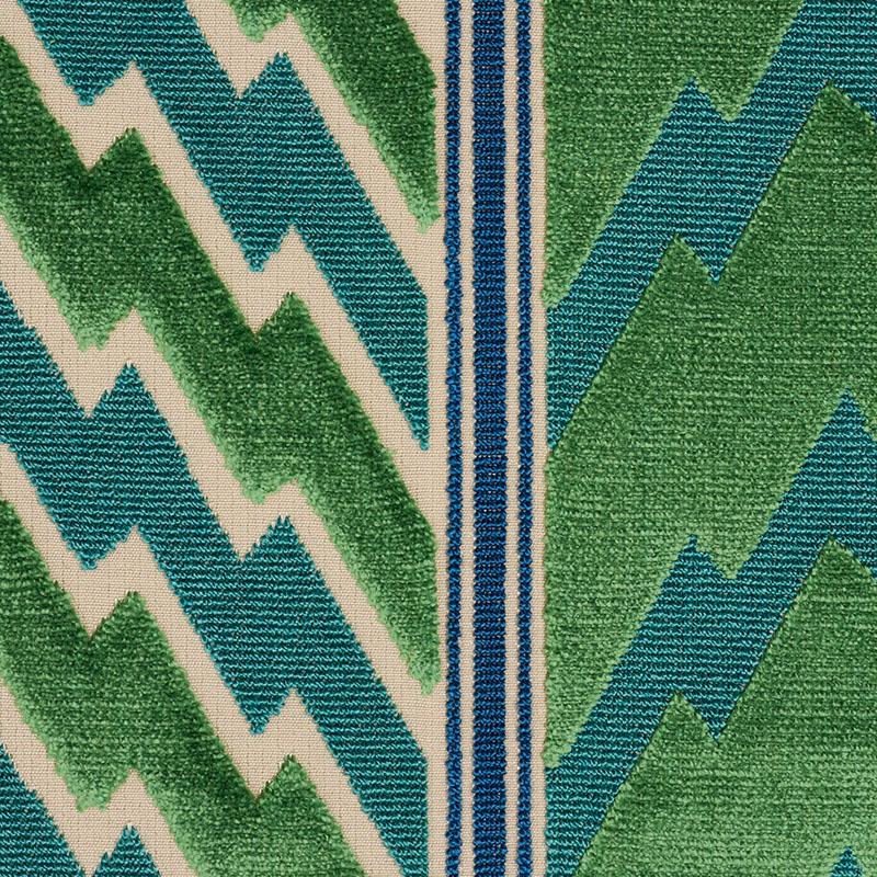 Schumacher Florentine Velvet Emerald Fabric