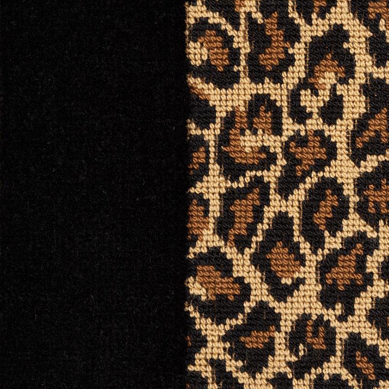 Schumacher Guepard Stripe Velvet Black Fabric