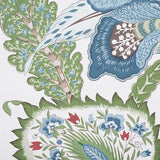 Schumacher Anjou Stripe Emerald Wallpaper