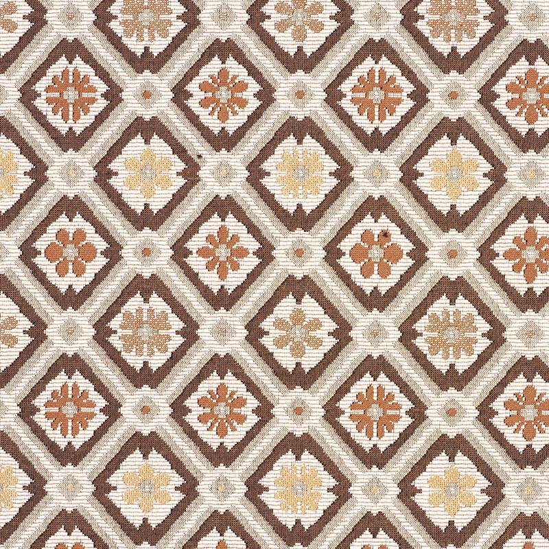 Schumacher Savonnerie Tapestry Brown Fabric