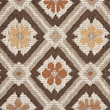 Schumacher Savonnerie Tapestry Brown Fabric