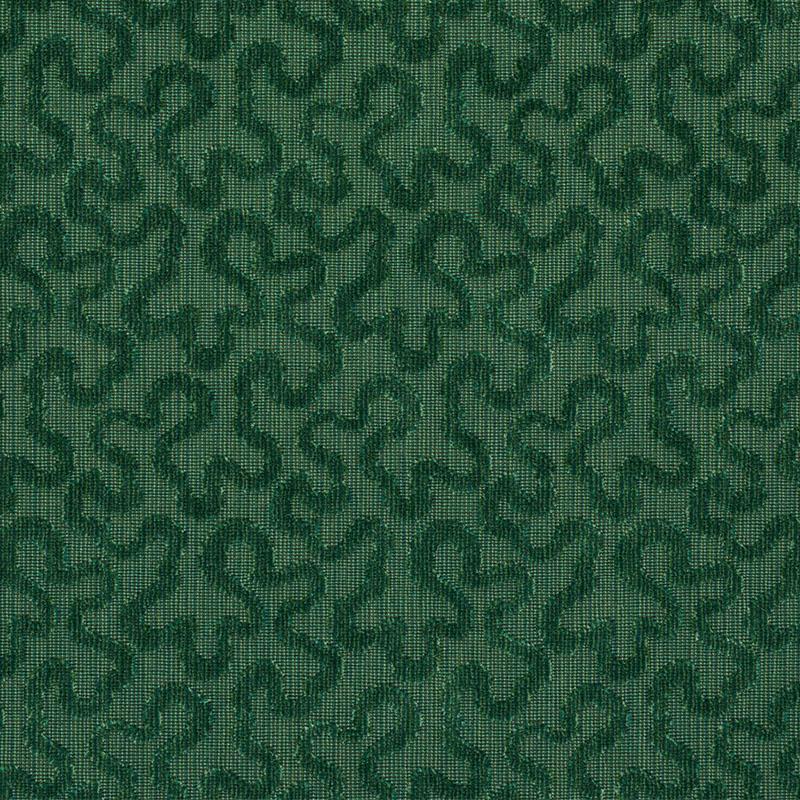 Schumacher Vermicelli Velvet Emerald Fabric