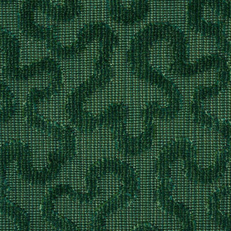 Schumacher Vermicelli Velvet Emerald Fabric