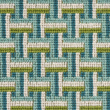 Schumacher Saxon Pingl Peacock Fabric