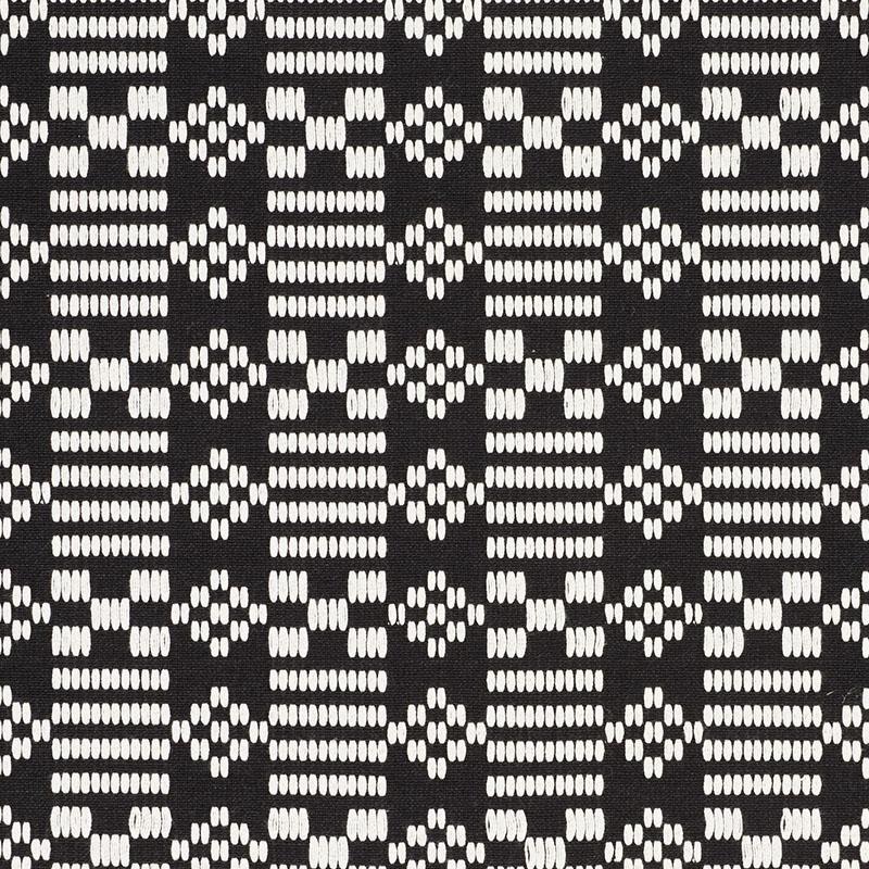 Schumacher Wilson Embroidery Black Fabric