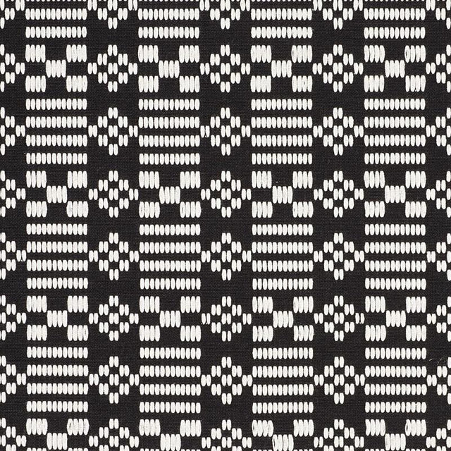 Schumacher Wilson Embroidery Black Fabric