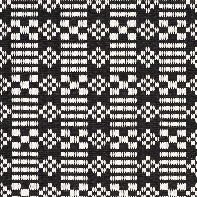 Schumacher Wilson Embroidery Black Fabric