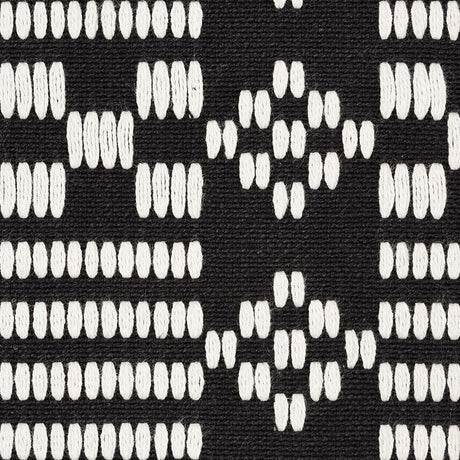Schumacher Wilson Embroidery Black Fabric
