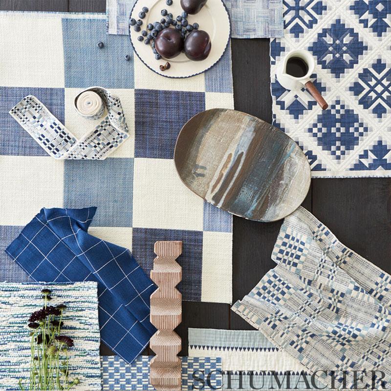 Schumacher Boro Plaid Natural Fabric