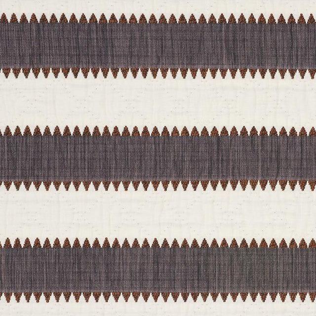 Schumacher Isolde Stripe Matelass Cinder Fabric