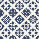Schumacher Tristan Patchwork Indigo Fabric