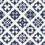 Schumacher Tristan Patchwork Indigo Fabric