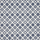 Schumacher Tristan Patchwork Indigo Fabric