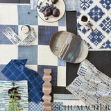 Schumacher Tristan Patchwork Indigo Fabric