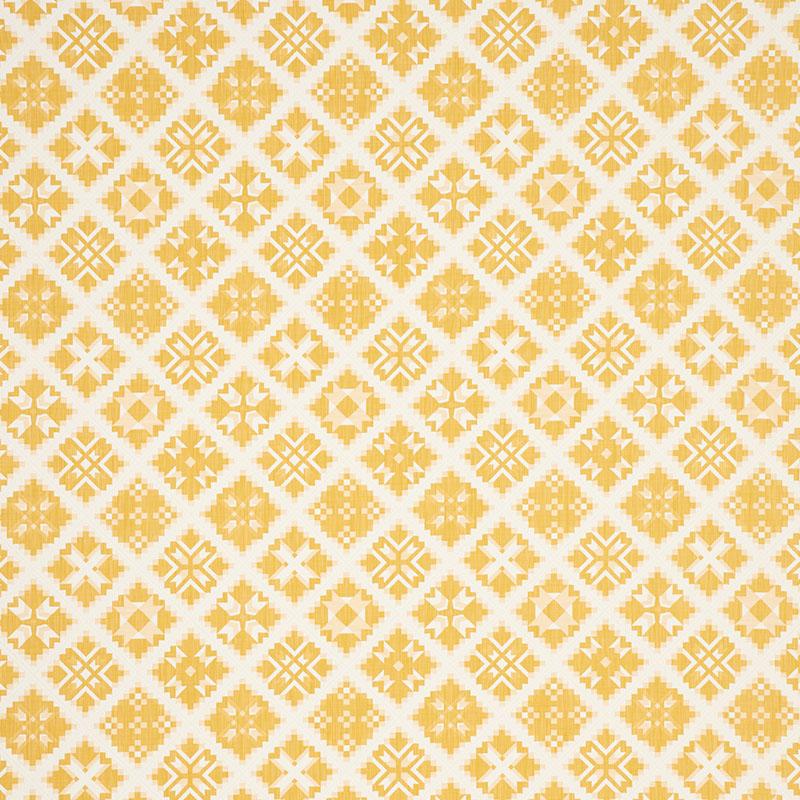 Schumacher Tristan Patchwork Yellow Fabric