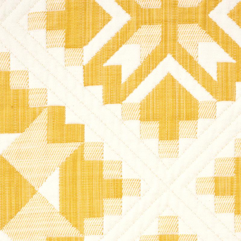 Schumacher Tristan Patchwork Yellow Fabric