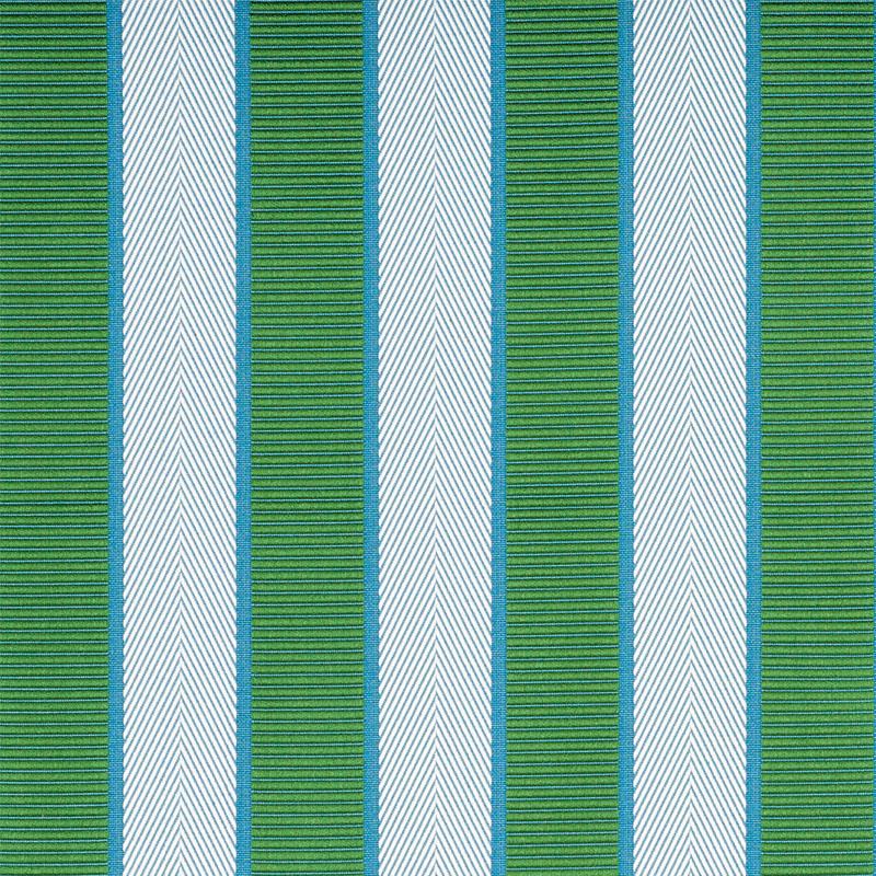 Schumacher Ribbon Stripe Emerald Fabric