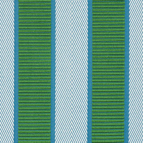 Schumacher Ribbon Stripe Emerald Fabric
