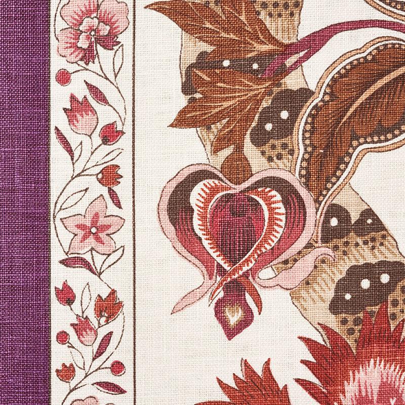 Schumacher Anjou Stripe Rose Fabric