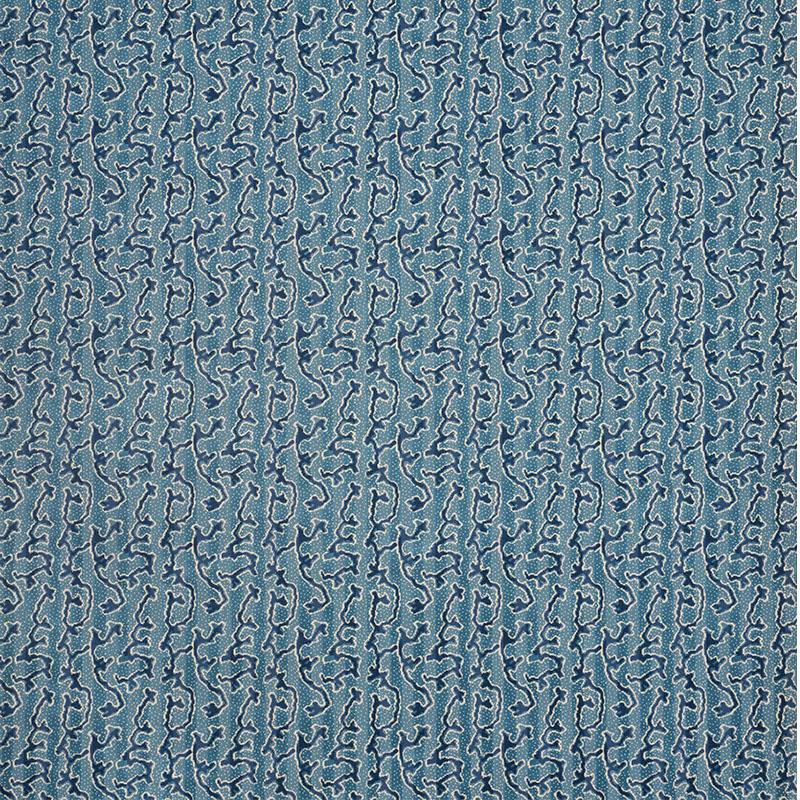Schumacher Corail Velvet Mediterranean Fabric