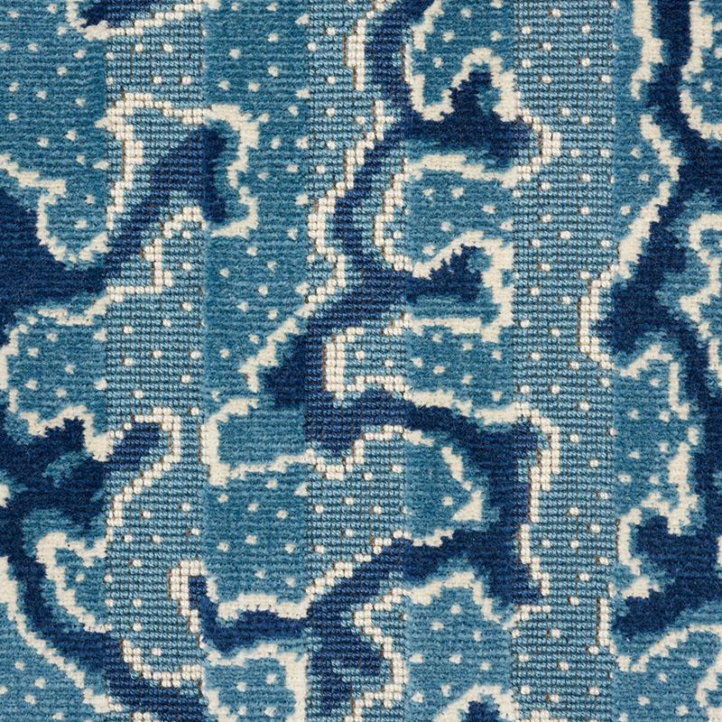 Schumacher Corail Velvet Mediterranean Fabric