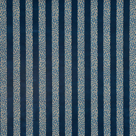 Schumacher Guepard Stripe Velvet Mediterranean Fabric
