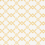 Schumacher Fretwork Flower Saffron Fabric