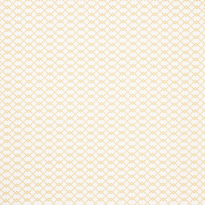 Schumacher Fretwork Flower Saffron Fabric