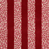 Schumacher Guepard Stripe Velvet Red Fabric