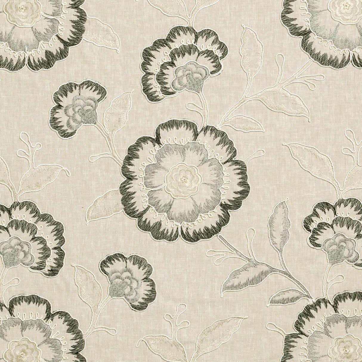 Clarke & Clarke RICHMOND CHARCOAL Drapery Fabric