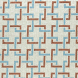 Clarke & Clarke SEKAI CINNABAR/AQUA Drapery Fabric