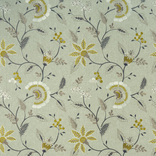 Clarke & Clarke DELAMERE CHARTREUSE Drapery Fabric