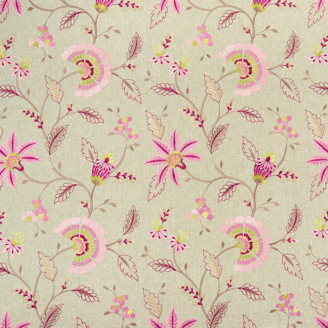 Clarke & Clarke DELAMERE RASPBERRY Drapery Fabric