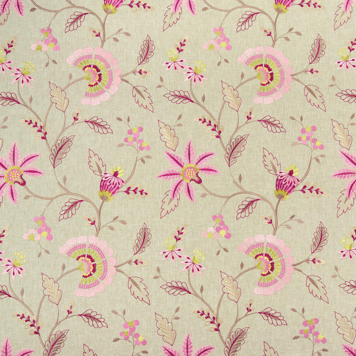 Clarke & Clarke DELAMERE RASPBERRY Drapery Fabric