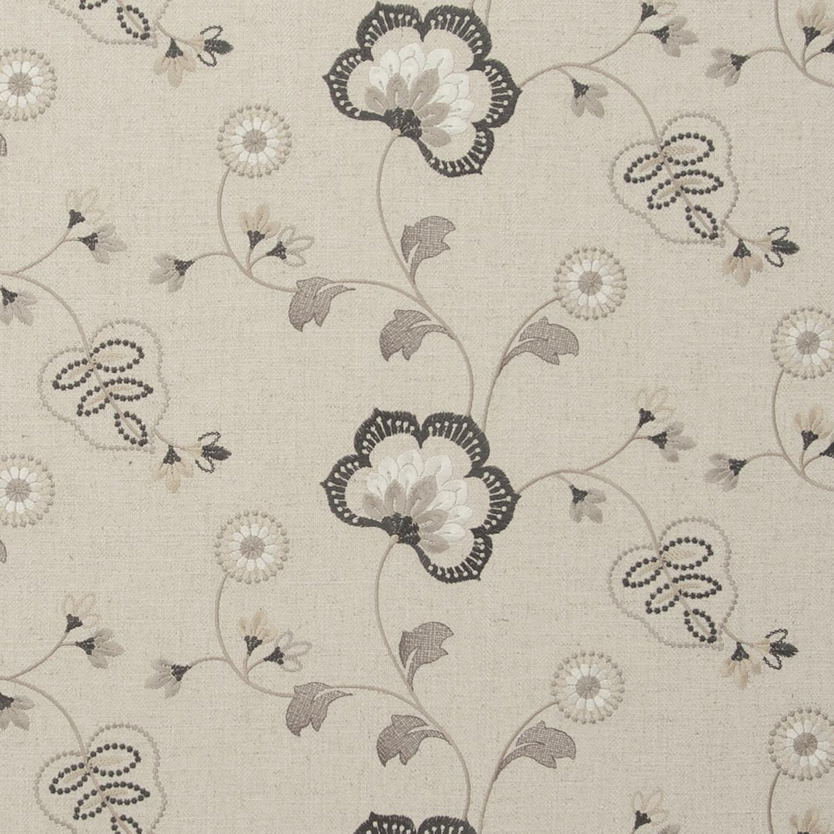 Clarke & Clarke CHATSWORTH CHARCOAL Drapery Fabric