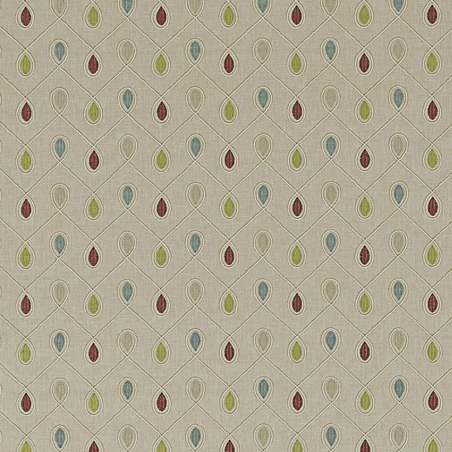 Clarke & Clarke HEALEY RASPBERRY/DUCKEGG Drapery Fabric
