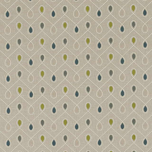 Clarke & Clarke HEALEY TEAL/ACACIA Drapery Fabric