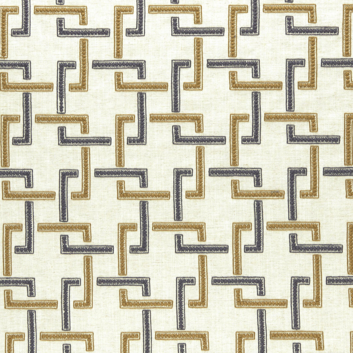 Clarke & Clarke SEKAI CHARCOAL/CINNAMON Drapery Fabric