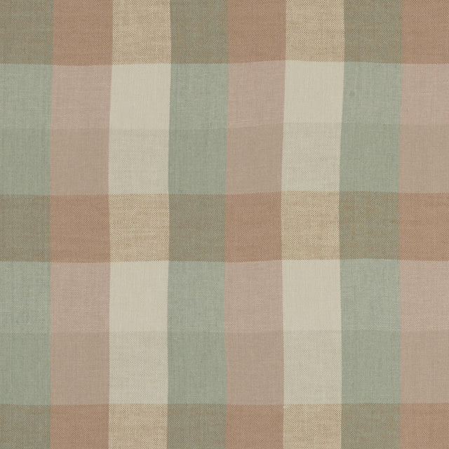 Clarke & Clarke AUSTIN CHECK MINERAL/BLUSH Fabric