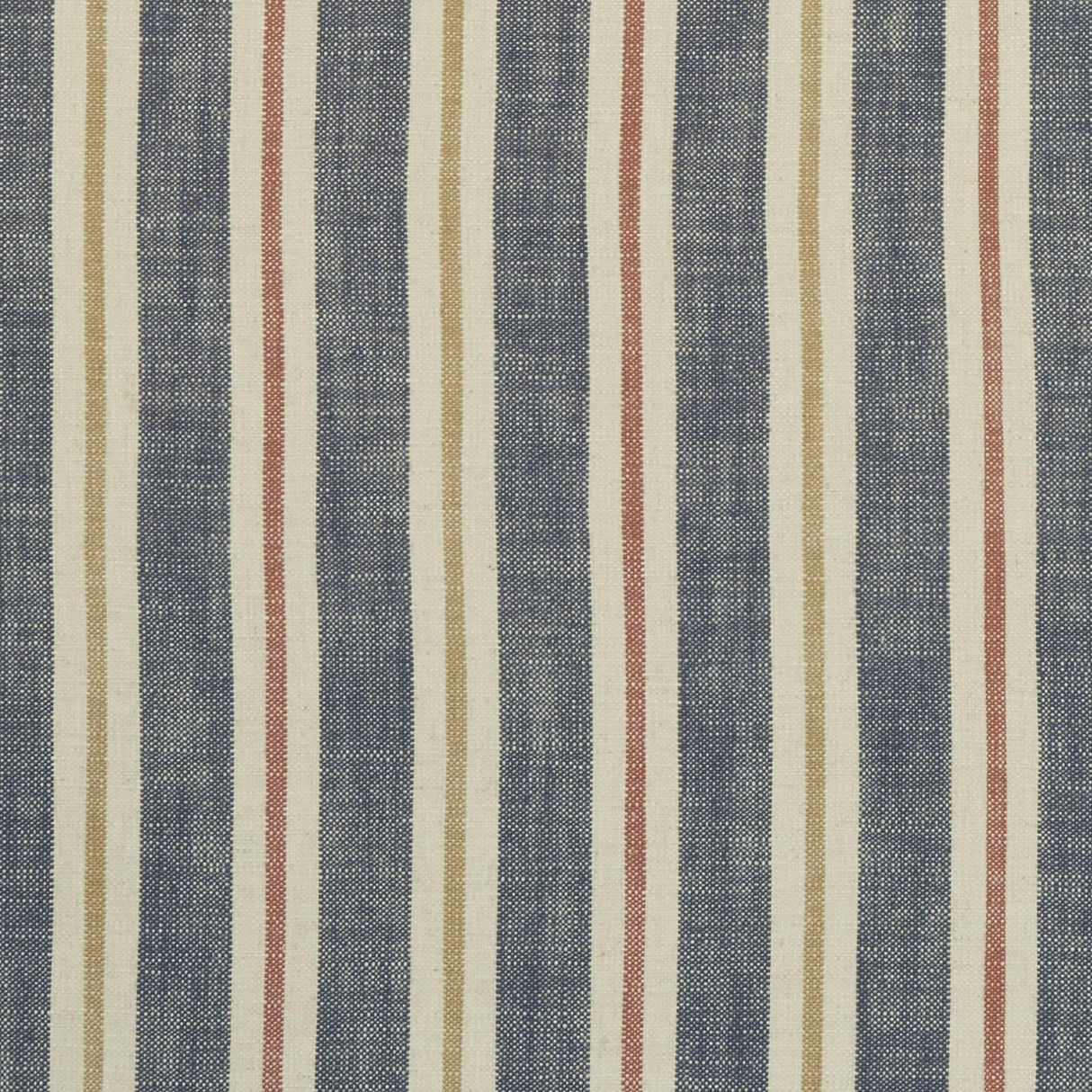 Clarke & Clarke SACKVILLE STRIPE MIDNIGHT/SPICE Fabric