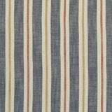 Clarke & Clarke SACKVILLE STRIPE MIDNIGHT/SPICE Fabric