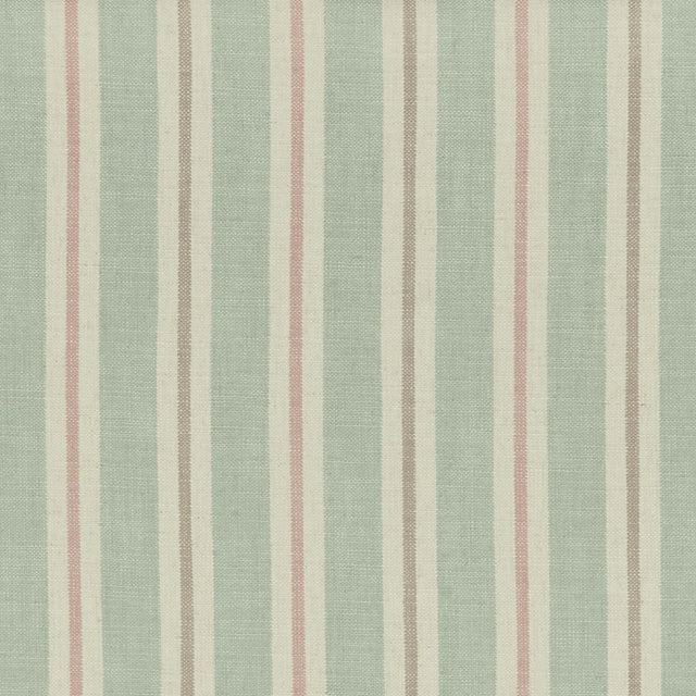 Clarke & Clarke SACKVILLE STRIPE MINERAL/BLUSH Fabric
