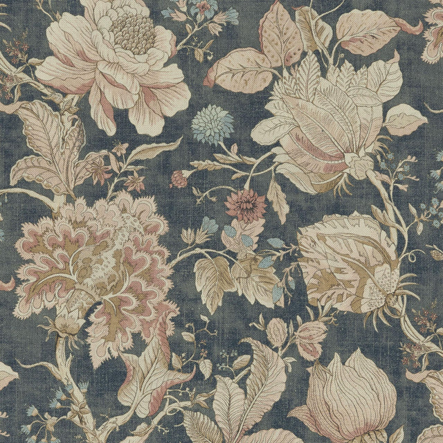 Clarke & Clarke SISSINGHURST MIDNIGHT/SPICE Fabric