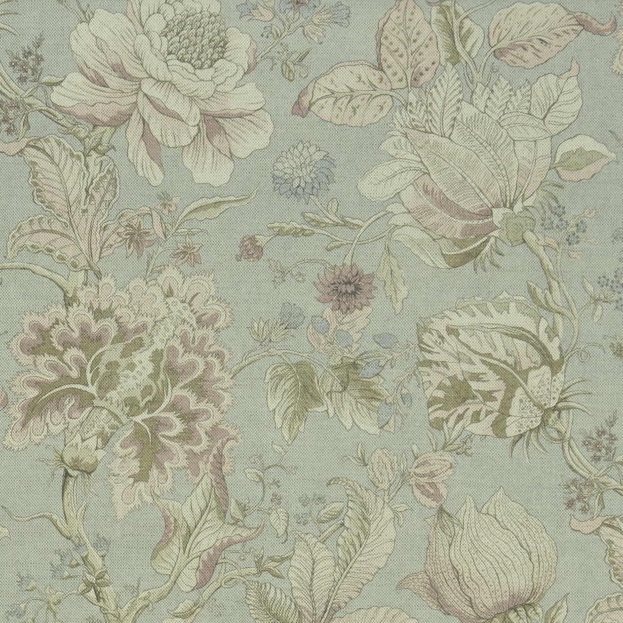 Clarke & Clarke SISSINGHURST MINERAL/BLUSH Fabric