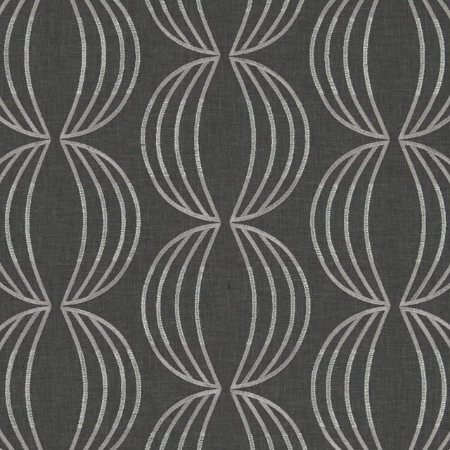 Clarke & Clarke CARRAWAY CHARCOAL Drapery Fabric